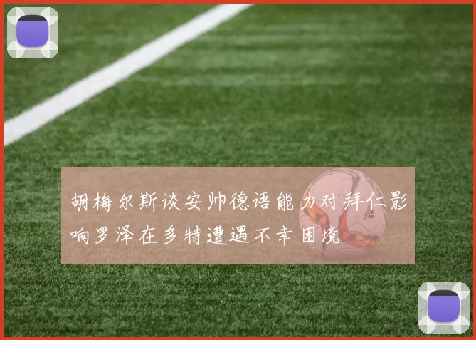胡梅尔斯谈安帅德语能力对拜仁影响罗泽在多特遭遇不幸困境